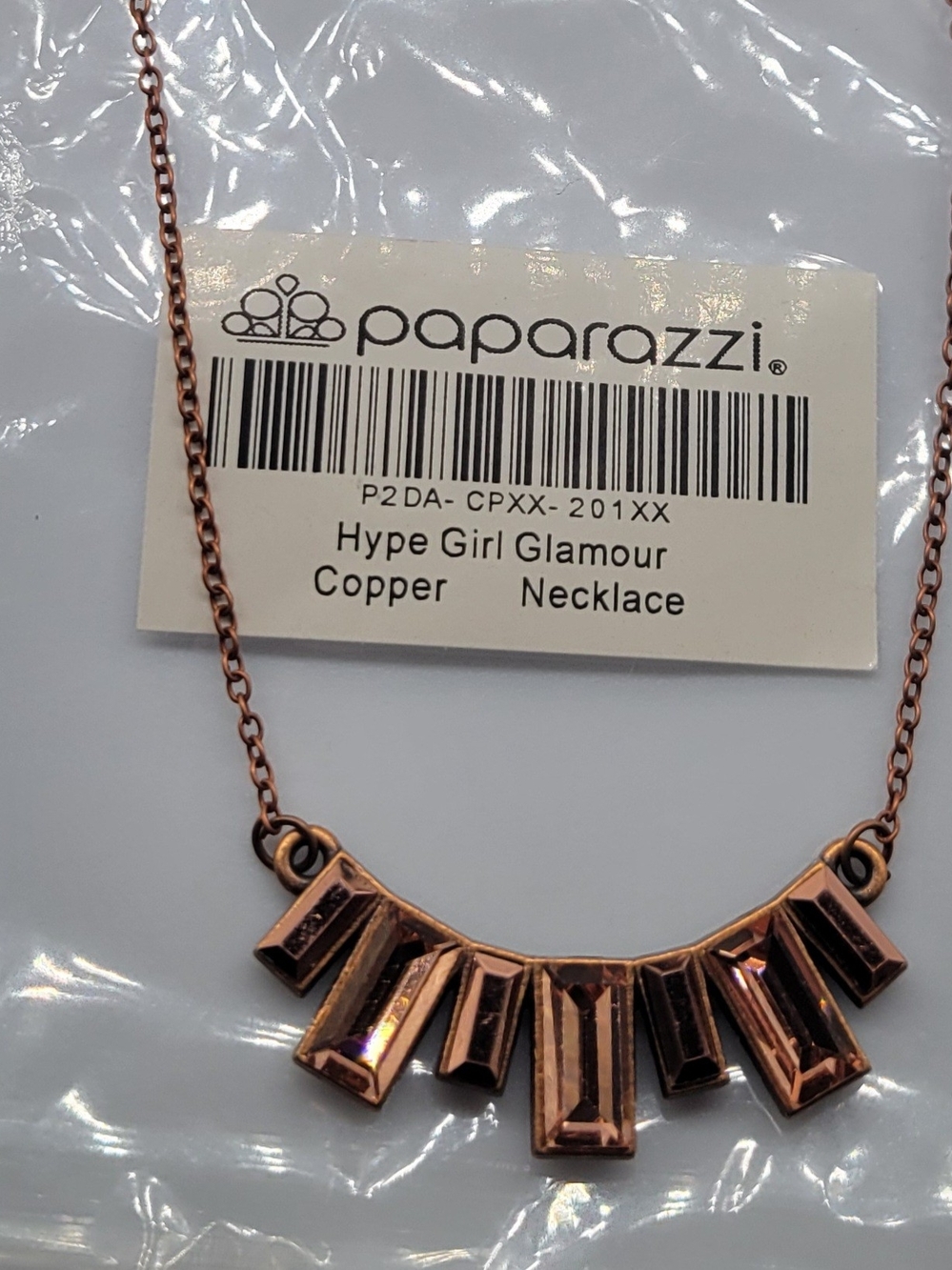 paparazzi Copper Faceted Geometric Statement Necklace